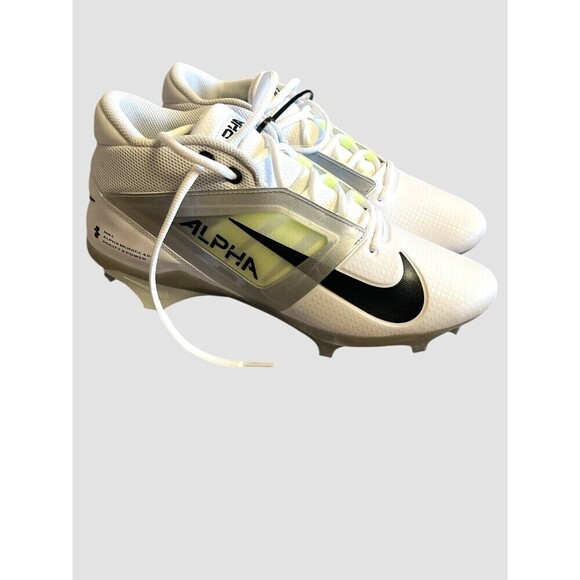 Nike Alpha Menace 4 Pro Mens Sz 11 Football Cleats White/Photon Dust FD7037-100 main image 6